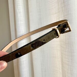 Banana Republic Women's Pony Hair Calfskin Camo Print Leather Belt, Size XS EUC
